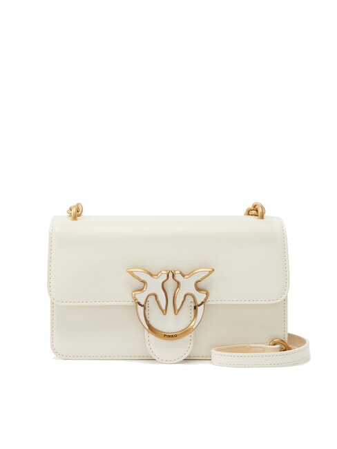 PINKO LOVE ONE MINI  Mini-Umhängetasche Seide weiß-antikgold - Damentaschen