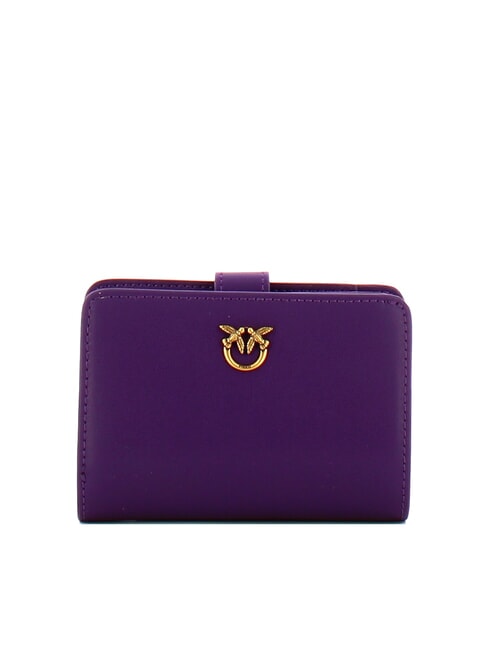 PINKO MULTI POCKETS  Ledergeldbörse Pflaume Antik Gold - Brieftaschen Damen