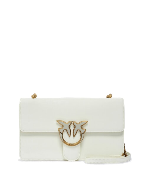 PINKO LOVE ONE CLASSIC  Schultertasche Weiß Nimbo-Antik Gold - Damentaschen