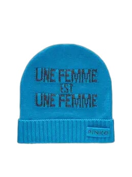 PINKO NEVA Wollmütze blau/grau - Mützen/Hüte