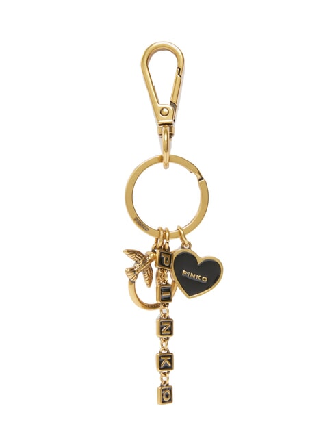 PINKO KEYCHAIN Schlüsselanhänger mit Anhänger und Vögeln Antikgold - Schlüsselanhänger und Schlüsseletuis