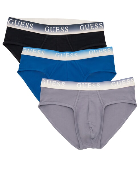 GUESS JOE 3er-Set Slips hell dunkelblauer Kamm - Herrenslip