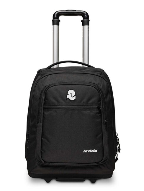 INVICTA BUMP PLAIN 2-Rad-Trolley-Rucksack Schwarz - Rucksäcke mit Trolleyfunktion