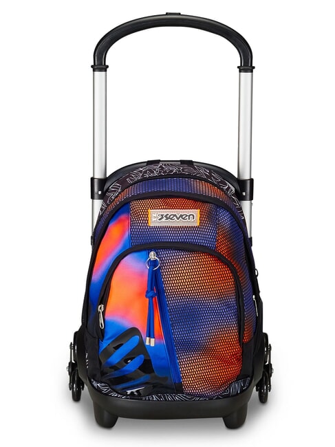 SEVEN FLEX SHADEFULL BOY Abnehmbarer Trolley-Rucksack, 3 Räder Reflexblau - Rucksäcke mit Trolleyfunktion