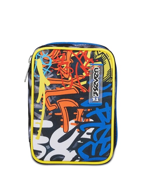 SEVEN SPEED PAD MARK ON BOY Komplettes Federmäppchen mit Schulset Schwarz - Etuis und Zubehör