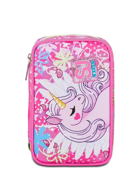 SJGANG UNICORN LED GIRL Komplettes Federmäppchen mit Schulset SCHWARZ GESTREIFTER WALD - Etuis und Zubehör