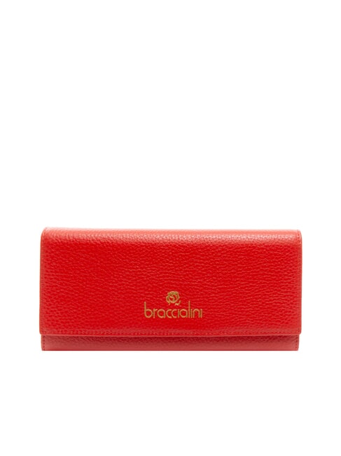 BRACCIALINI BASIC Große kontinentale Lederbrieftasche Rot - Brieftaschen Damen