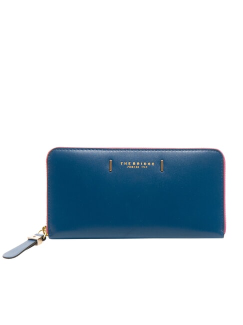 THE BRIDGE CHIARA Große Lederbrieftasche mit Rundum-Reißverschluss kurze Jeans Gold - Brieftaschen Damen