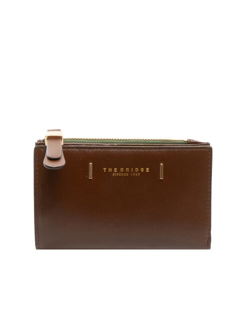 THE BRIDGE CHIARA Mittelgroße Brieftasche aus Leder BRAUN - Brieftaschen Damen