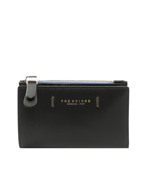 THE BRIDGE CHIARA Mittelgroße Brieftasche aus Leder Schwarzes Gold - Brieftaschen Damen