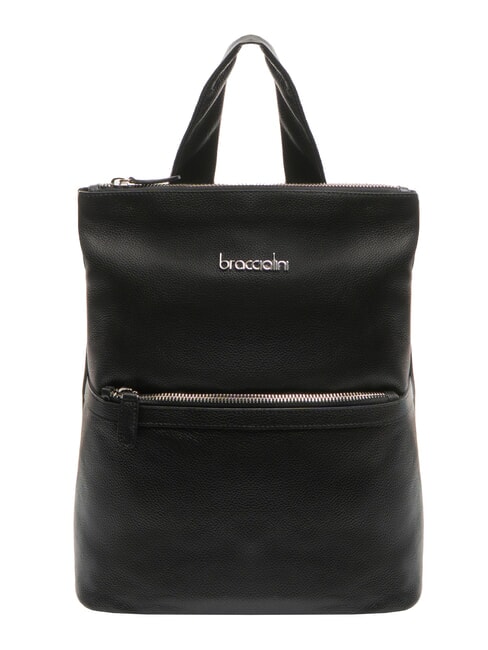 BRACCIALINI NORA Rucksack aus Leder Schwarz - Damentaschen