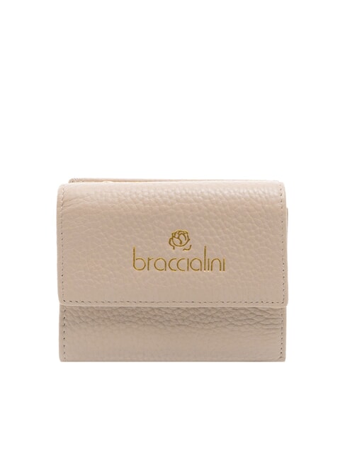 BRACCIALINI BASIC Kleine Geldbörse aus Leder Gesichtspuder - Brieftaschen Damen