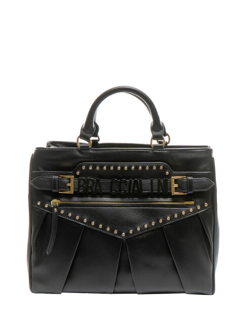 BRACCIALINI GISELLE Tragetasche mit Metalllogo Schwarz - Damentaschen