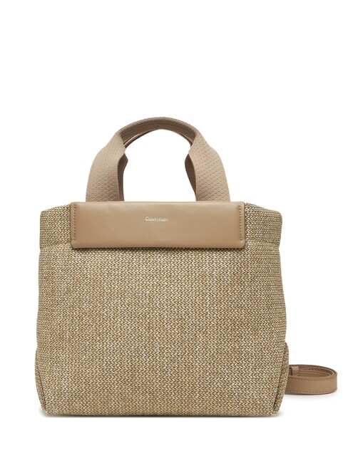 CALVIN KLEIN CK RAFFIA Handtasche, mit Schultergurt Geschirr - Damentaschen