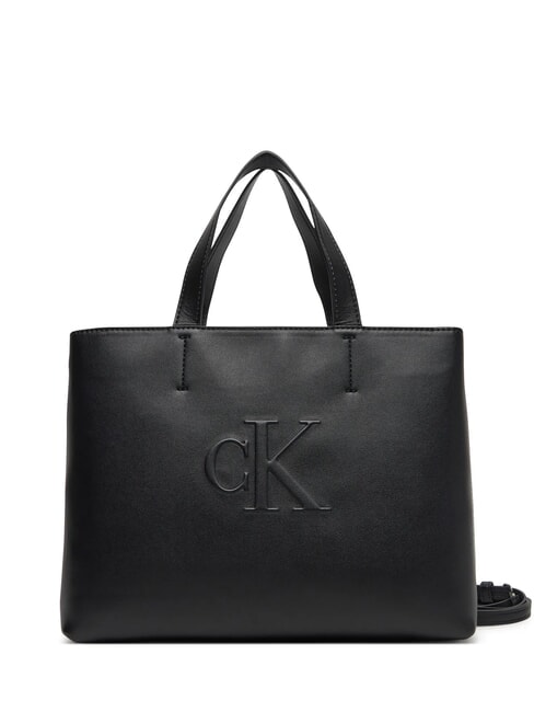 CALVIN KLEIN SCULPTED EW Handtasche, mit Schultergurt auf Schwarz - Damentaschen