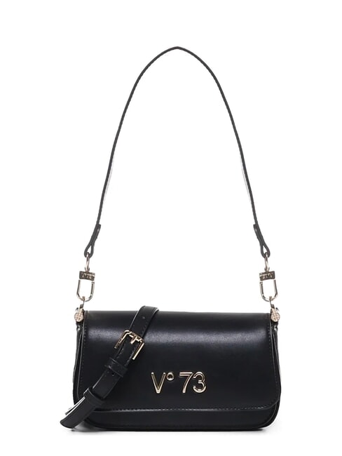 V73 BAMBOO BAG Tasche mit Doppelfunktionsklappe Schwarz - Damentaschen