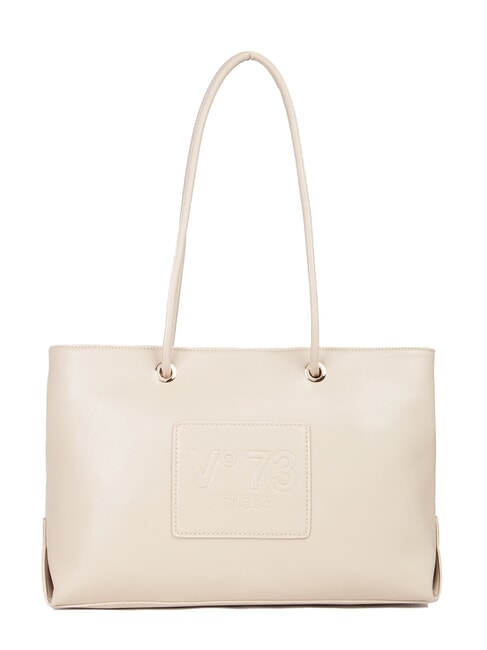 V73 NINETTE Einkaufstasche mit geprägtem Logo Beige - Damentaschen