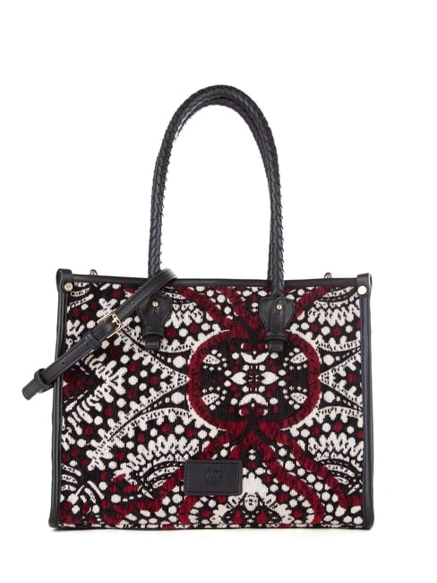 V73 AMELIA Einkaufstasche aus Jacquard-Stoff rubin/multi - Damentaschen