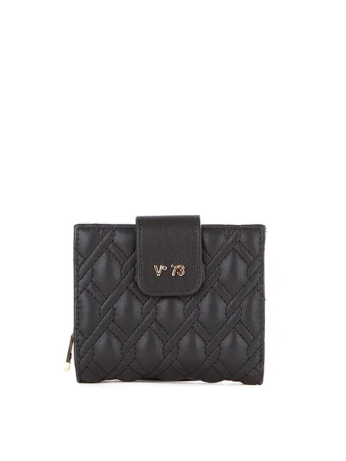 V73 MARGARET Kompakte Geldbörse mit Steppmuster Schwarz - Brieftaschen Damen