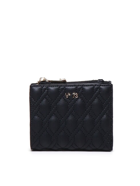 V73 MARGARET Gesteppte quadratische Brieftasche Schwarz - Brieftaschen Damen