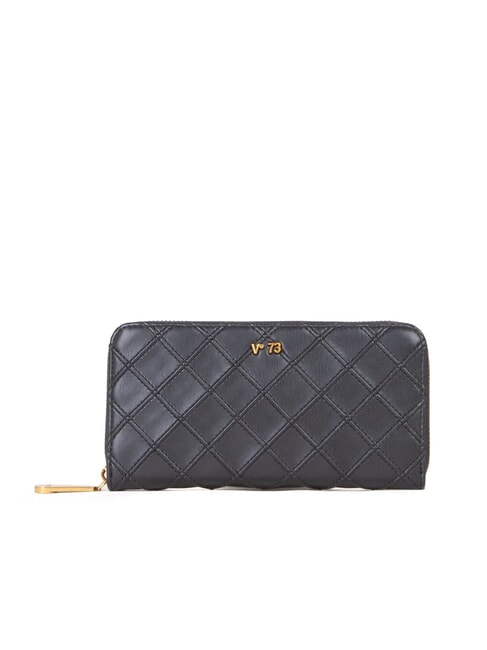 V73 EDITH Große Geldbörse mit Rundum-Reißverschluss Schwarz - Brieftaschen Damen