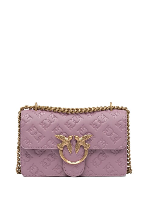 PINKO LOVE ONE MINI Schulter-/Crossbody-Minitasche lila-antikgold - Damentaschen