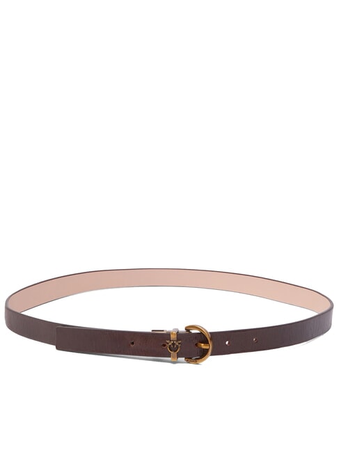 PINKO LOVE Wendbarer Ledergürtel braun/rosa-antikgold - Gürtel