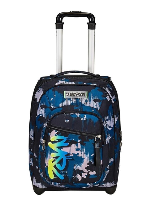 SEVEN GREENSCREEN Fester Trolley-Rucksack mit 2 Rädern Tarngrün - Rucksäcke mit Trolleyfunktion