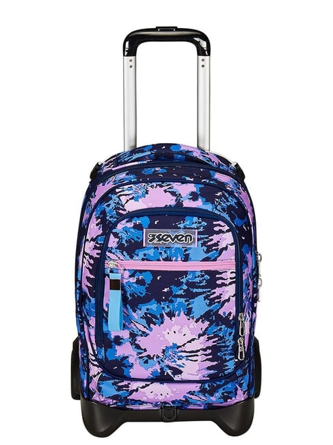 SEVEN NEW TECH TIE&DYE GIRL Abnehmbarer Trolley-Rucksack, 3 Räder blautief - Rucksäcke mit Trolleyfunktion