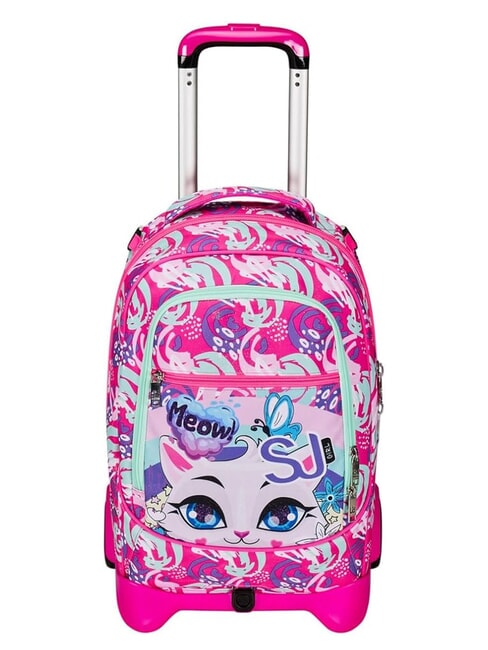 SJGANG CUCCIOLI  NEW TECH GIRL Abnehmbarer Trolley-Rucksack, 2 Räder fuchsiafluo - Rucksäcke mit Trolleyfunktion
