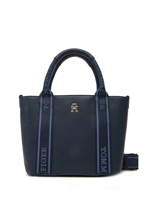 TOMMY HILFIGER TH LOGOTAPE Handtasche, mit Schultergurt Raum blau - Damentaschen