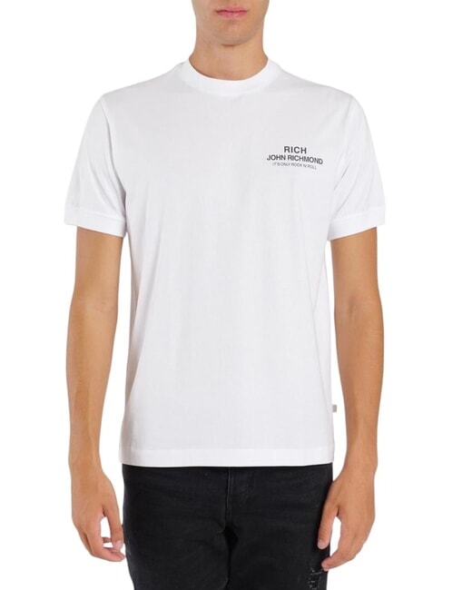 JOHN RICHMOND HECKMANN Baumwoll-T-Shirt mit Logo Weiss - Herren-T-Shirts