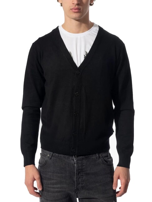 RICHMOND X LICONE Strickjacke mit V-Ausschnitt und Knöpfen schwarz2 - Herrenpullover