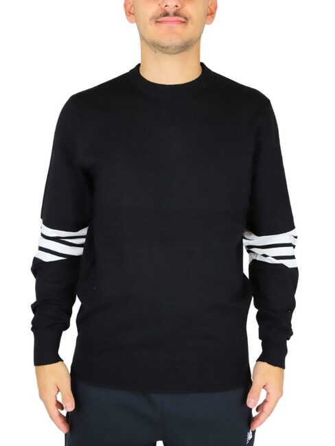 RICHMOND X CORINO Rundhalspullover mit Streifen schwarz2 - Herrenpullover