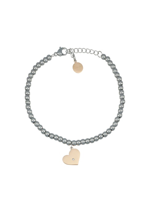 AMEN ACCIAIO Armband mit Herz und Kristall Stahl/Rosen - Armbänder