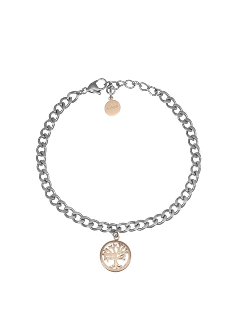 AMEN ACCIAIO Lebensbaum-Kettenarmband Stahl/Rosen - Armbänder