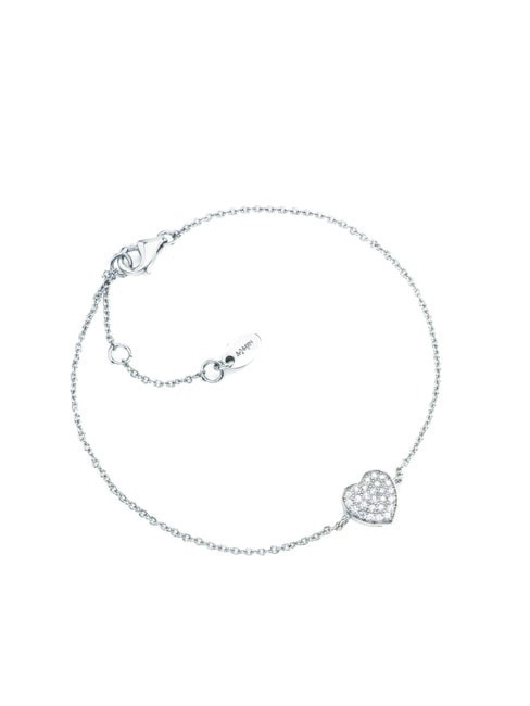 AMEN COCCOLE LUXURY Silberarmband Herz Zirkonia Rhodium - Armbänder