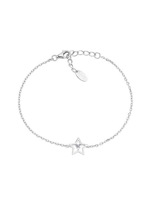 AMEN STELLE Silbernes Armband mit Sternherz Rhodium - Armbänder