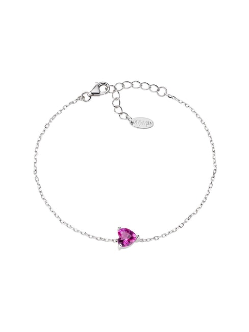 AMEN AMORE Silberarmband Herz Zirkonia Rhodium - Armbänder