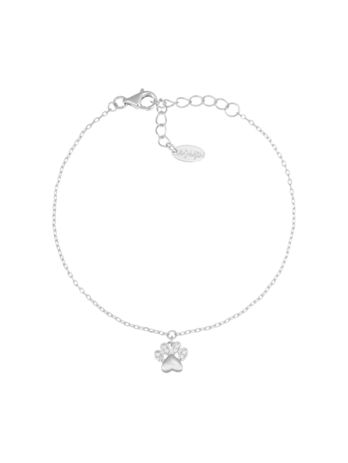 AMEN COCCOLE LUXURY Silbernes Armband mit Fußabdruck Rhodium - Armbänder