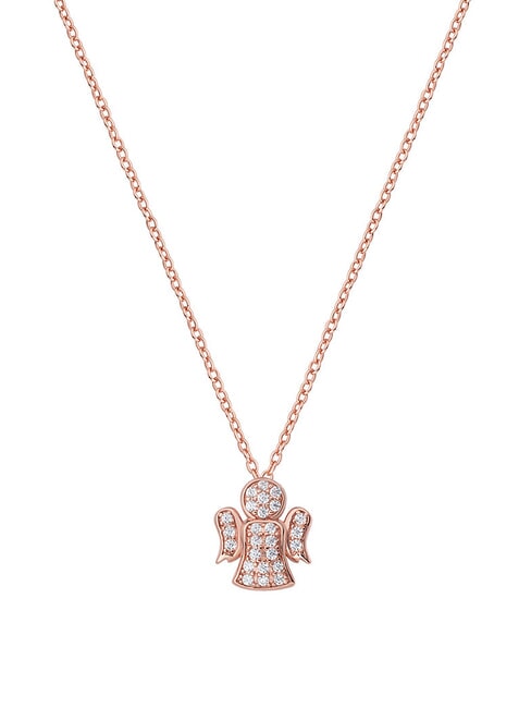 AMEN COCCOLE LUXURY Halskette mit Engel-Anhänger Rose - Halsketten