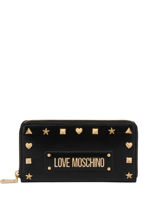 LOVE MOSCHINO BORCHIE Geldbörse mit Rundum-Reißverschluss Schwarz - Brieftaschen Damen