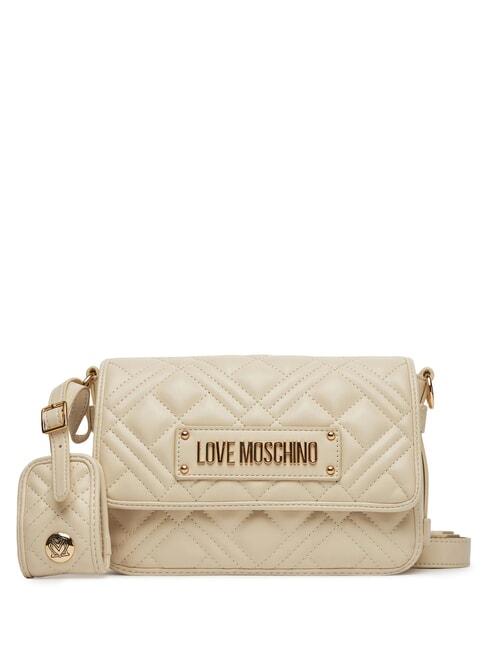 LOVE MOSCHINO QUILTED S Mini-Umhängetasche Elfenbein - Damentaschen