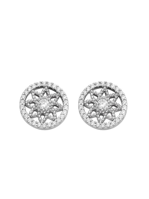 AMEN FIORE DELLA VITA Silberohrringe mit Zirkonia Rhodium - Ohrringe