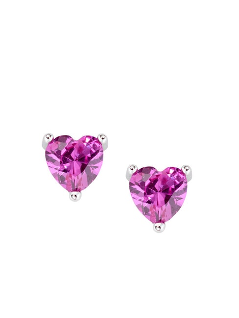 AMEN AMORE Bunte Zirkonia Herz Ohrringe Rhodium - Ohrringe