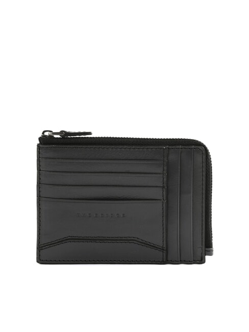 THE BRIDGE FILIPPO Kartenetui aus Leder mit Reißverschluss graue Abkürzung. dunkles Ruthenium - Brieftaschen Herren