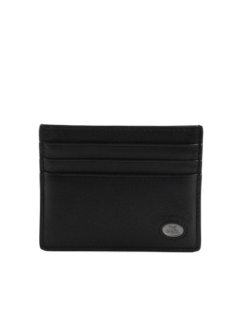 THE BRIDGE FABIO Flaches Kartenetui aus Leder schwarz / mattes dunkles Ruthenium - Brieftaschen Herren