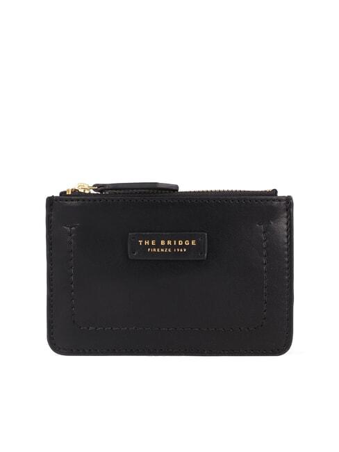 THE BRIDGE FIONA Kartenetui aus Leder mit Münzfach Schwarzes Gold - Brieftaschen Damen