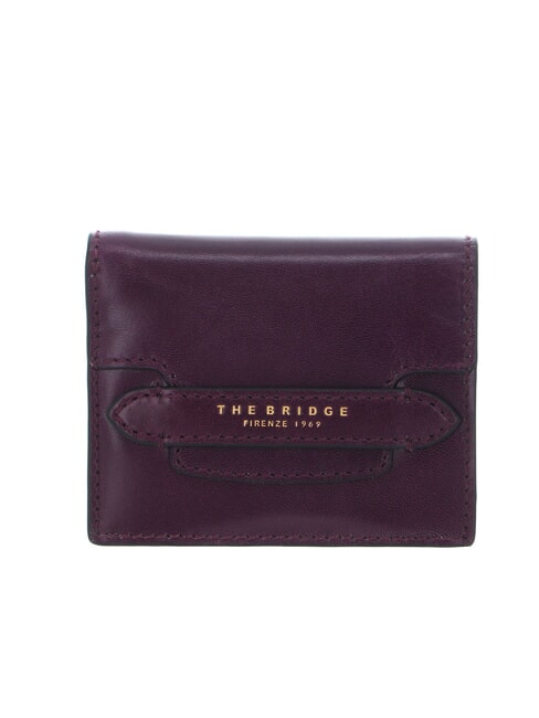 THE BRIDGE LUCREZIA Mittelgroße Brieftasche aus Leder Traube abb. Gold - Brieftaschen Damen
