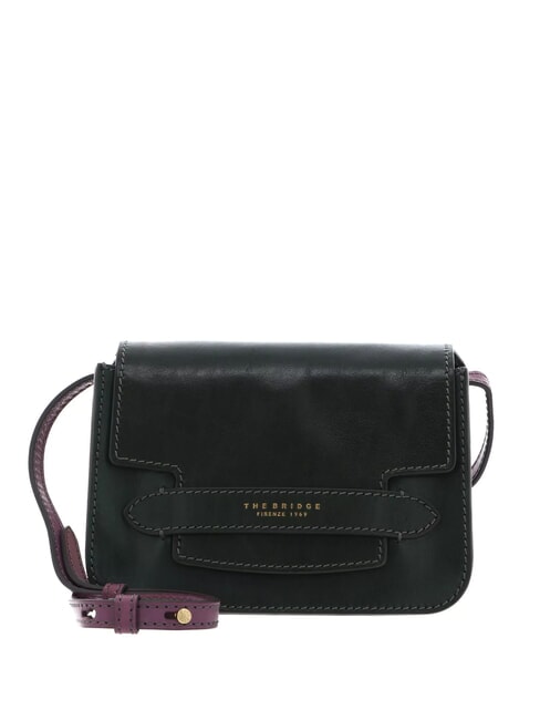 THE BRIDGE LUCREZIA Ledertasche mit 3 Seitenfalten Malachit/Milch+Multicolor Goldabb - Damentaschen
